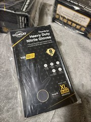 TitanFlex Heavy Duty Black Industrial Nitrile Gloves, 8-mil, Large, Box of 10…