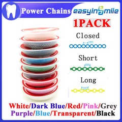 1PK Dental Orthodontic Power Chains Super Elastic Brace Bands Short/Long/Closed