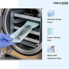 SurgiMac 7.5″ x 13″ Self Sterilization Pouches for Dental Offices, Autoclave …