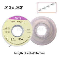 1 Roll Dental Orthodontic Niti Open Coil Spring Spool Dia.010 *030 inch 914mm