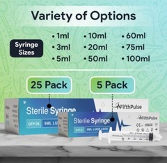 Plastic Syringes without Needle 5ml 10ml 20m 5ml 1ml Luer Lock Sterile Syringe