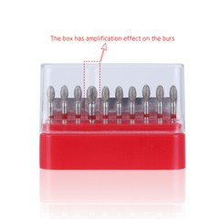 AZDENT Dental Diamond FG Burs Football #379-023F Fine Red 10pc/pack