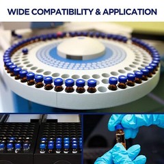 1000PCS 2ml Amber/Clear Sample Vials+Caps Screw Thread Top HPLC GC Glass Bottle