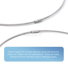 dental rectangular arco cable súper elástico de cobre cu-niti paradas preformada