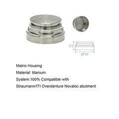 US Dental Novaloc Retention Insert Cap Tool Peek Inserts Titanium Matrix Housing