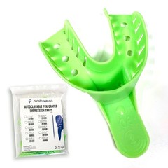 Grills Dentures Mold Mouth Impression Kit – 1lb Alginate + 12 Large Lower Trays
