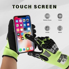 Work Gloves Men Women, A5 Cut Resistant Gloves, Impact Gloves, Heavy Duty Wor…