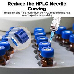 3000x 2ml Autosampler Amber/Clear Glass Vials 9-425 Pre-slit Thread Caps HPLC GC