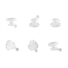 Dental Orthodontic Composite Clear Ceramic Lingual Buttons for Bondable Round