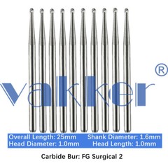 10/Pack Dental Surgical Carbide Burs Latch Type RA SURG Burs Low Speed RA1/4 RA1