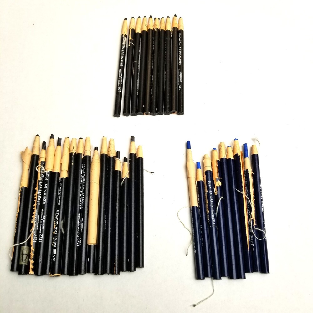 Laboratory China Markers Lot of 35 Berol Dixon Sanford Heat Resistant