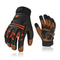 Vgo… 1-Pair High Dexterity Water Repellent Goat Leather Heavy Duty Mechanic