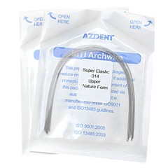 10PCS AZDENT Dental Orthodontic Super Elastic Niti Round Arch Wire Natural form