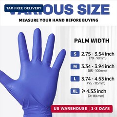 Beastek Nitrile Exam Gloves, 4.0 Mil 100 Pcs, Powder-Free Latex-Free Medical Coo