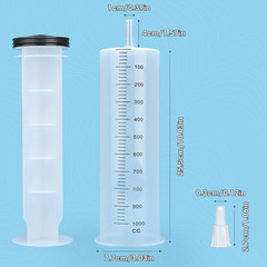 1000Ml Syringe for Liquid, Large Plastic Syringe with Tip Adapter, Individual…
