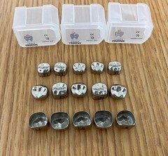 5Pcs Dental Adult Crown Stainless Steel Permanent Molar Teeth Temporary Crowns