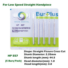 Wave Dental Carbide Bur Straight Handpiece Long Burs HP 555 557 558 559 563