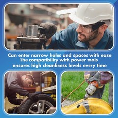Hicarer 4 Pcs Stainless Steel Wire Brush for Drill Bore Set with silver