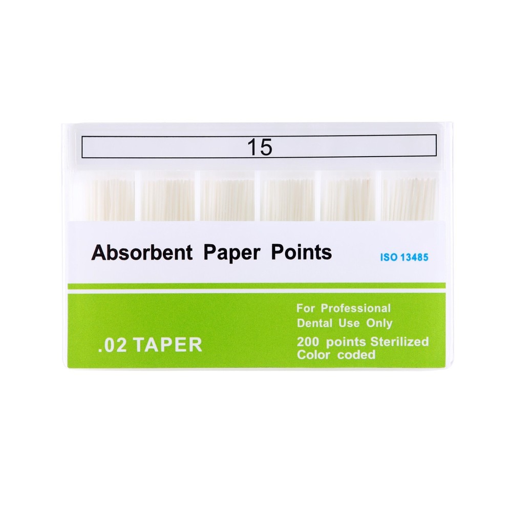 AZDENT Dental Absorbent Paper Point Endodontic Root Canal Clean Taper.02/.04/.06