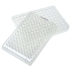 CELLTREAT 96 Well Non-treated Plate,Round Bot w/Lid, Individual, Sterile, 229590