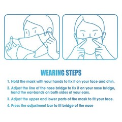 [50 PCS] 3-Ply Disposable Face Masks Non-Medical Surgical Mouth Cover Black Mask