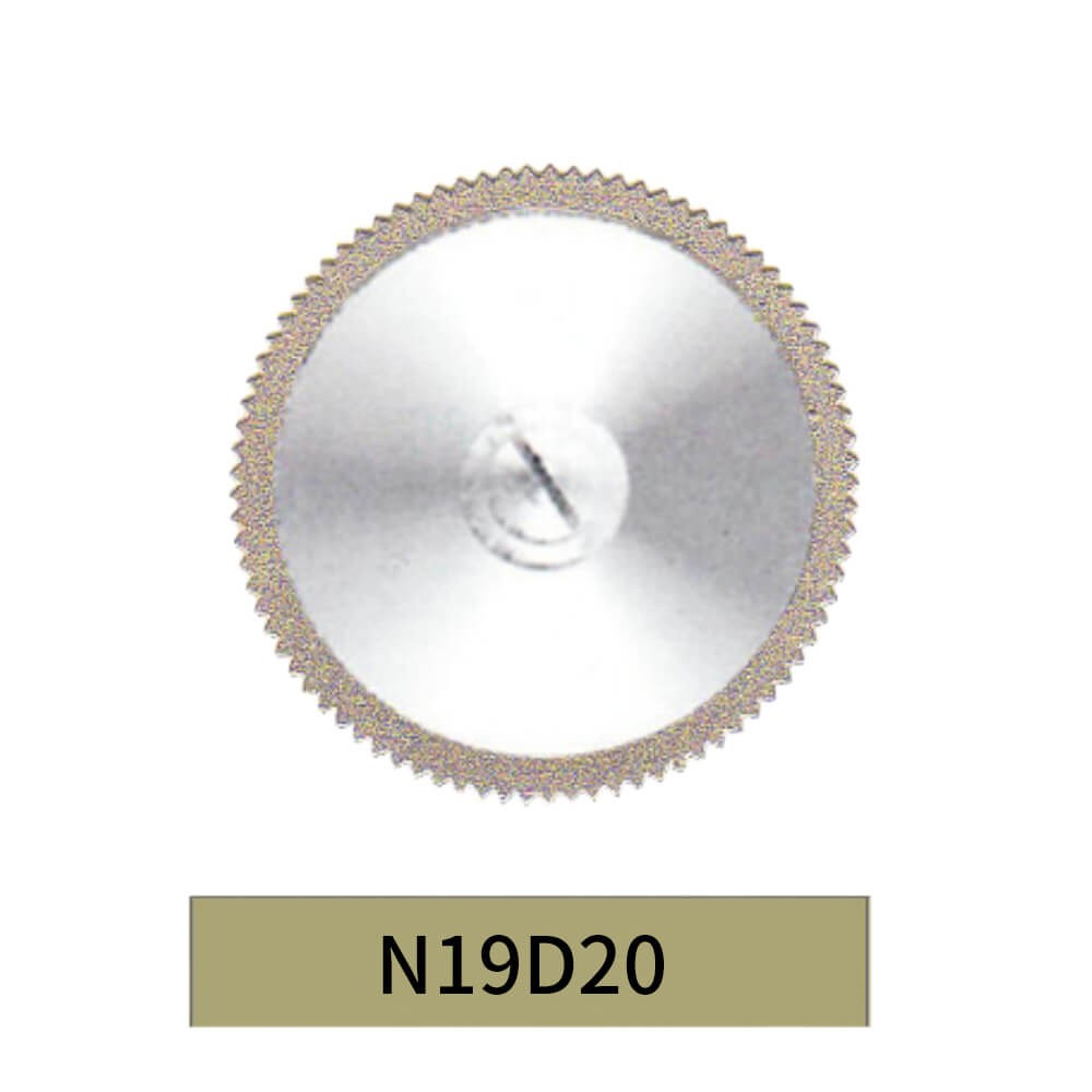 20PCS Dental Diamond Disc Thin 0.2×19mm Double Sided Fine Grit N19D20