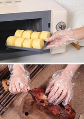 400 Count Disposable Poly Plastic Gloves for Cooking, Food Prep and Food Service