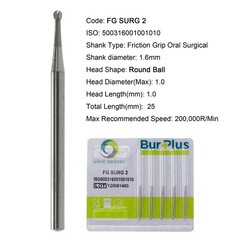 Wave Dental Round Burs Carbide Surgical FG SURG 25mm High Speed 19mm FG 6 4 8 2