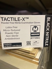 Black Nitrile Disposable Gloves Powder Latex Free size medium case of 10 boxes