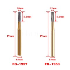 Dental Tungsten Carbide Bur Cutting Tooth Restoration Crown Removal FG1957/1958