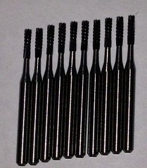 557 100 X Solid ShankFG Carbide Burs Clinic Pack For High Speed. 1 Piece Shank