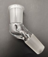 B Quality 18/19mm 45 Degree Angle Glass Ground Joint Attachment Adapter Elbow