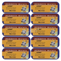 10X AZDENT Dental Ortho Split Welding Brackets Mini Roth.022 Hook 345 Laser Mark