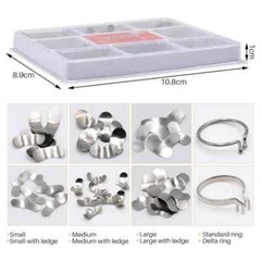 100pcs/Box Dentales Matrices Bandas de matriz de metal contorneadas se Dentista