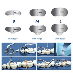 50 Pcs Dental Metal Matrices Matrix Band Sectional Contoured Refill S/M/L 35μm