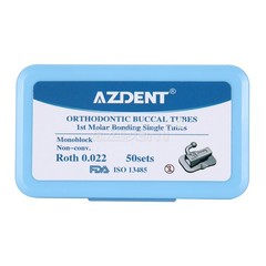 200pcs Dental Ortho 1st Molar Roth.022 Sgl Buccal Tube N-Conv Monoblock Bondable