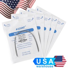 10PCS AZDENT Dental Orthodontic Super Elastic Niti Round Arch Wire Natural form