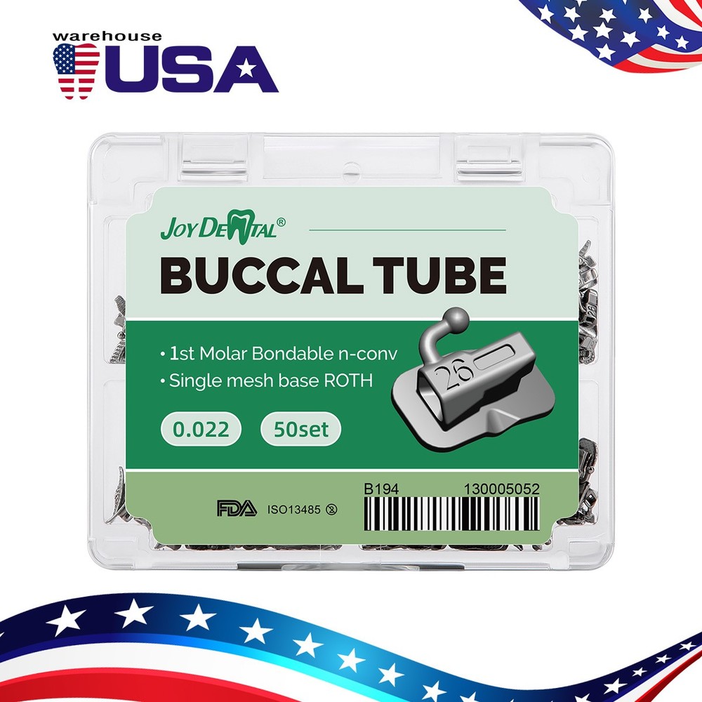50Sets Dental Tubos bucales de ortodoncia 1er 2nd molar Buccal Tube MBT Roth 022