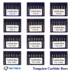 10pcs Dental Trimming Finishing Carbide Burs FG # Friction Grip Fit High Speed