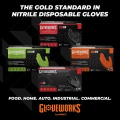 8 Mil Orange Nitrile Disposable Gloves Heavy Duty Industrial RDT for Mechanic…
