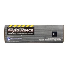Advance IF63 Nitrile Exam Exam Gloves Thick 6 Mil Black Gloves 1000 S/M/L/XL/XXL