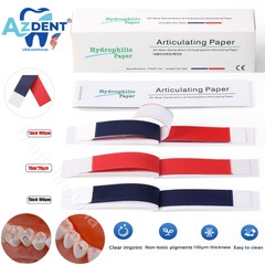 AZDENT Dental Articulating Papers Double Sided Strips Red/Blue Thin Bite Paper