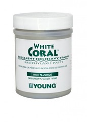 Young Dental 033209 White Coral Prophy Paste 1.23% Fluoride Mint Coarse 9 Oz
