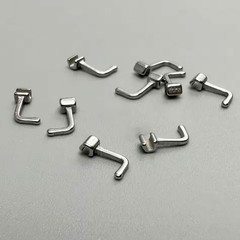 Dental Orthodontic Crimpable Hook Left/Right Sliding 90 Degree Bending 10Pc/pack