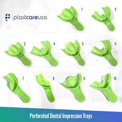 2 X Autoclave Perforated Dental Impression Trays #10 Anterior Lower (Bag of 24)