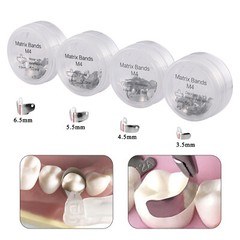 50pcs Dental M4 Contoured Metal Matrices Sectional Matrix System Matrix Bands
