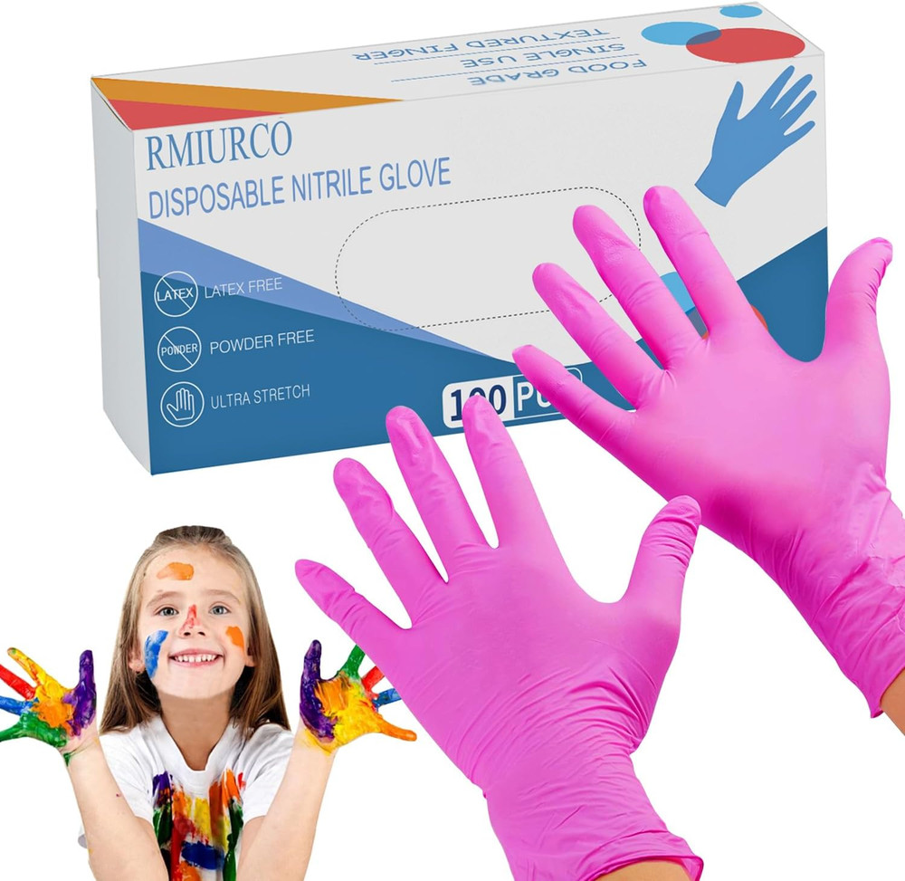 Disposable Nitrile Gloves, Kid Nitrile Glove, Latex Free Glove, Small/XSmall Glo