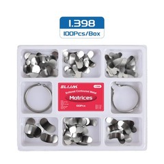 36pcs Dental Sectional Contoured Matrices No.1.330, 35μm Hard, with Spring Clip