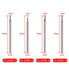 Dental Surgical Round Tungsten Carbide Bur 19mm/25mm For High Speed Handpiece XL