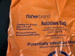 FISHERBRAND Autoclavable 14×19 Orange Biohazard Waste Bags 01-814A (200/cs)